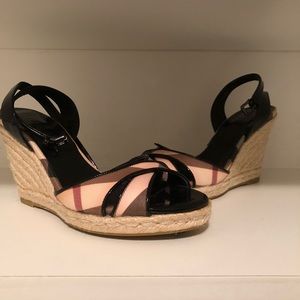 Burberry espadrilles wedge sandal heel